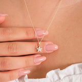 Flower Star Pendant Necklace – Dainty Floral Charm