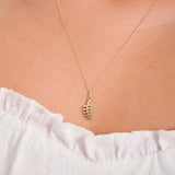 Olive Branch Gold Pendant Necklace – Peace & Renewal Symbol