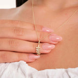 Olive Branch Gold Pendant Necklace – Peace & Renewal Symbol