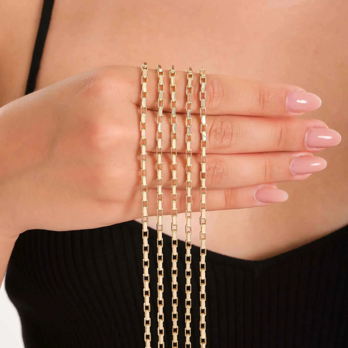 Flat Rectangular Paperclip Link Chain