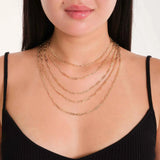 Elongated Oval Link Chain Necklace – Flat Rectangular Paperclip Style