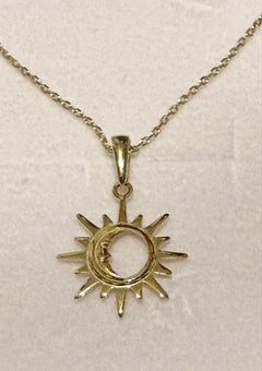 Foto cliente: Collana sole e luna in oro 14kt