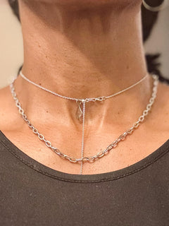 Foto cliente: Collana o bracciale a catena paperclip spessa in oro 14kt