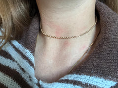 Customer photo: 14K Gold Twisted Rope Chain Necklace
