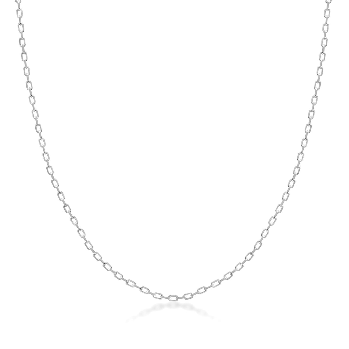 14K Solid Gold Diamond Cut Cable Chain: Durable Unisex Layering Necklace