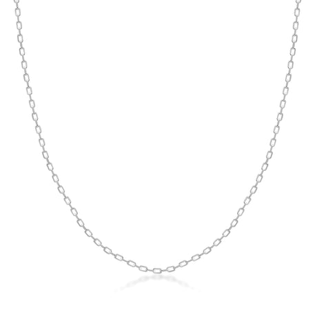 14K Solid Gold Diamond Cut Cable Chain: Durable Unisex Layering Necklace