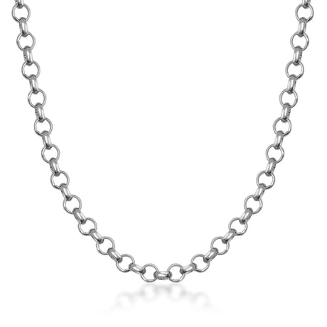 FULL Solid 14K Gold Rolo Link Chain Necklace: Belcher Chain