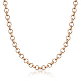 FULL Solid 14K Gold Rolo Link Chain Necklace: Belcher Chain
