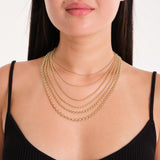 FULL Solid 14K Gold Rolo Link Chain Necklace: Belcher Chain