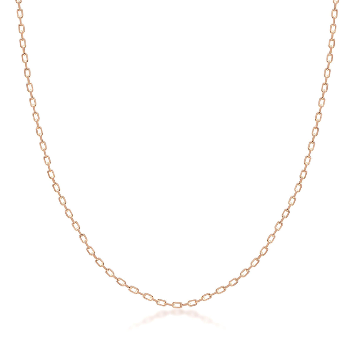 14K Solid Gold Diamond Cut Cable Chain: Durable Unisex Layering Necklace