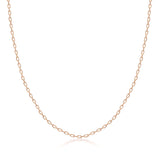 14K Solid Gold Diamond Cut Cable Chain: Durable Unisex Layering Necklace
