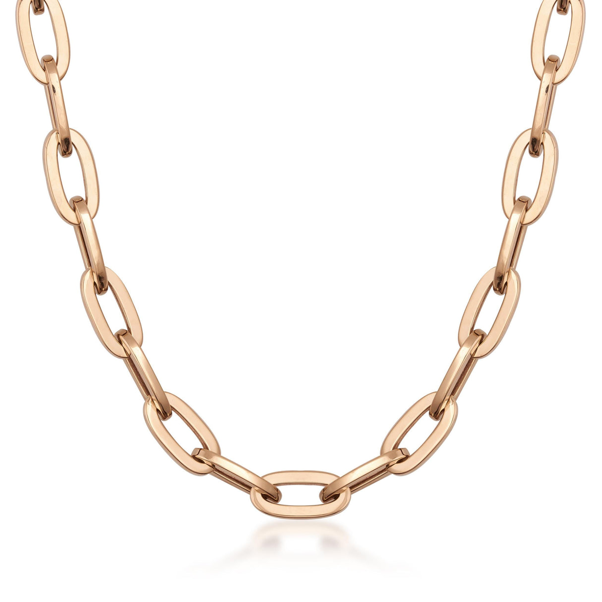 14K Solid Gold Paperclip Chain as Necklace or Bracelet - Unisex Rectangle Thick Layering Chain