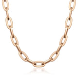 14K Solid Gold Paperclip Chain as Necklace or Bracelet - Unisex Rectangle Thick Layering Chain
