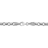 14K Solid Gold Rolo Link Chain Bracelet Unisex: Round Belcher Chain, Jewelry Gift