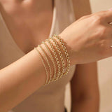 14K Solid Gold Rolo Link Chain Bracelet Unisex: Round Belcher Chain, Jewelry Gift