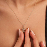 Sun and Moon Necklace 14K Solid Gold Celestial Astrology Pendant