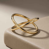 Infinity Style Gold Ring 14K Solid Gold Meaningful Jewelry Gift