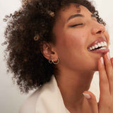 Minimal Gold Circle Earrings 14K Solid Gold Timeless Jewelry