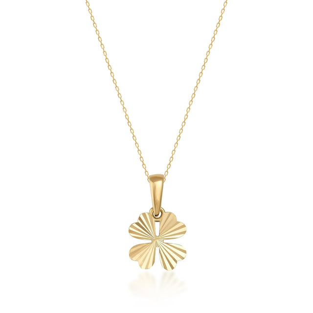 Collier trèfle à quatre feuilles en or 14 carats