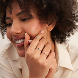 Ruby Birthstone Ring July 14K Solid Gold Ruby Halo Gift for Her