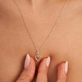 Heart Infinity Necklace 14K Solid Gold Romantic Love Jewelry Valentines Day Gift for Her