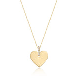 Personalized Heart Necklace 14K Solid Gold Custom Engraved Love Jewelry Gift