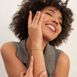 Twisted Gold Chain Bracelet 14K Solid Gold Minimal Everyday Jewelry