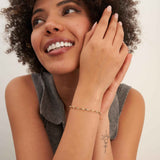 Twisted Gold Chain Bracelet 14K Solid Gold Minimal Everyday Jewelry