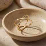 Infinity Style Gold Ring 14K Solid Gold Meaningful Jewelry Gift