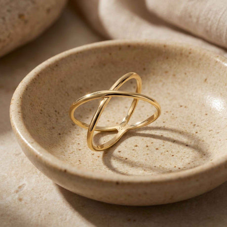 Infinity Style Gold Ring 14K Solid Gold Meaningful Jewelry Gift