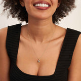 Minimal Four Leaf Gold Clover Necklace 14K Solid Gold Lucky Jewelry