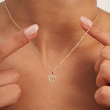 Heart Infinity Necklace 14K Solid Gold Romantic Love Jewelry Valentines Day Gift for Her