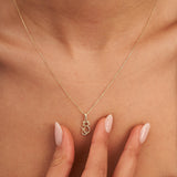 14K Solid Gold Cat Necklace Minimal Cat Lover Gift Animal Charm Jewelry