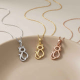 14K Solid Gold Cat Necklace Minimal Cat Lover Gift Animal Charm Jewelry