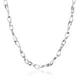 14K Solid Gold Twisted Infinity Link Chain Necklace 3.8mm