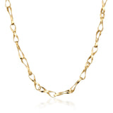 14K Solid Gold Twisted Infinity Link Chain Necklace 3.8mm