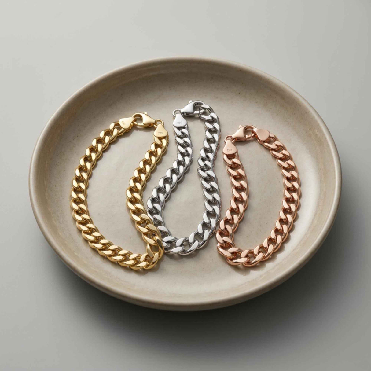 14K Solid Gold Cuban Link Bracelet, Real Gold Chain Jewelry