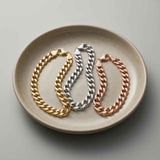 14K Solid Gold Cuban Link Bracelet, Real Gold Chain Jewelry