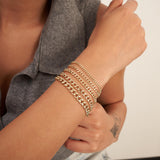 14K Solid Gold Cuban Link Bracelet, Real Gold Chain Jewelry
