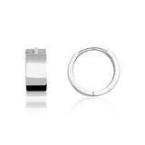 14K Gold Chunky Huggie Hoop Earrings Small Medium Large Minimal Thick Hoops